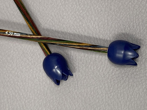 Tulip Maschenstopper für Nadeln der Stärke 4mm bis 6,5mm, dunkelblau