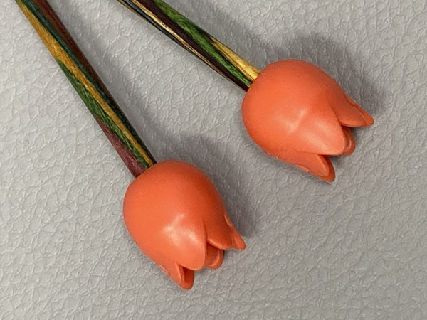 Tulip Maschenstopper für Nadeln der Stärke 4mm bis 6,5mm, orange