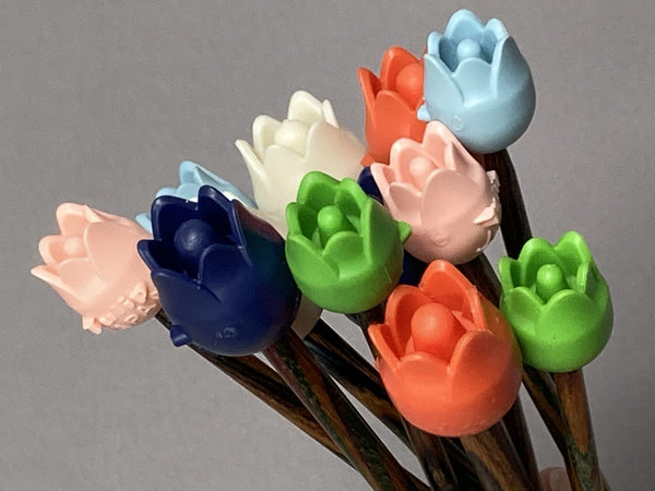 Tulip Maschenstopper für Nadeln der Stärke 2mm bis 4,5mm, hellblau